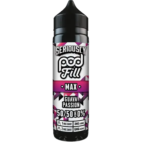 doozy pod fill max bottle guava passion longfill on clear background